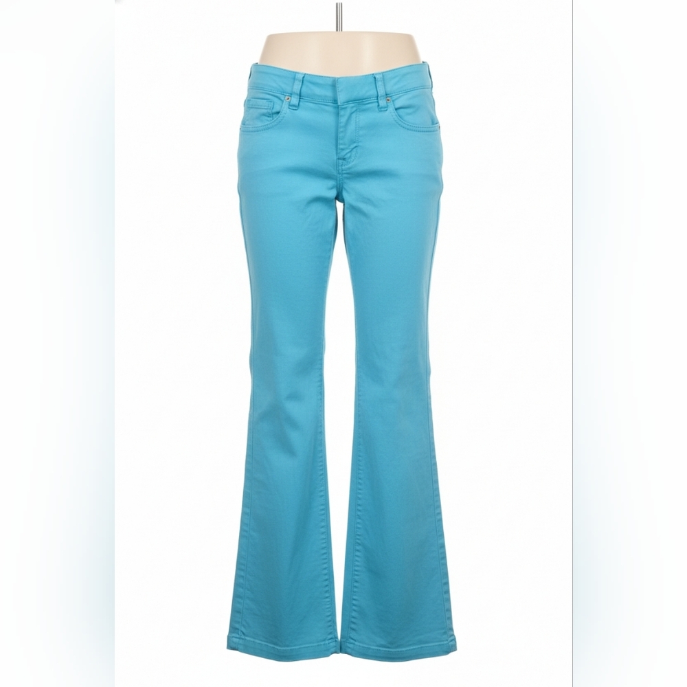 Cowgirl Tuff Turquoise Flare Jeans Size Small Length 33"